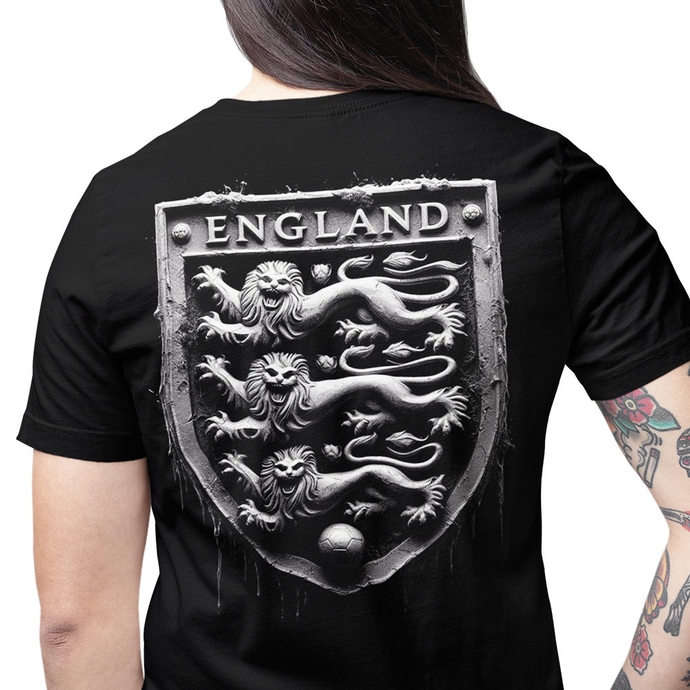 Back view of woman wearing black short sleeve unisex fit original T-Shirt by Achilles Tactical Clothing Brand England design