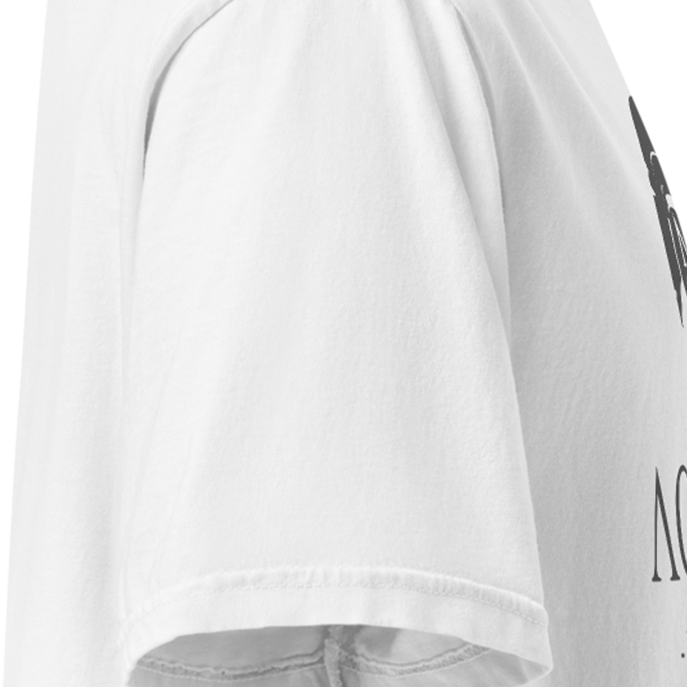 Close Up of Right sleeve of White short sleeve classic cotton unisex fit T-Shirt by Achilles Tactical Clothing Brand