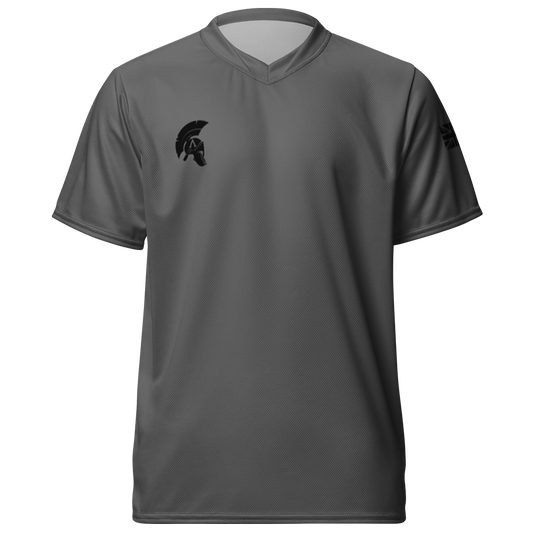 Front view of Graphite short sleeve unisex fit Performance Jersey by Achilles Tactical Clothing Brand