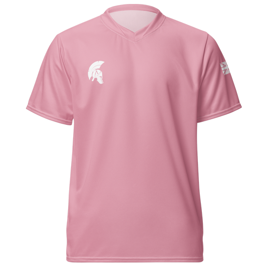 Front view of Pink Mist short sleeve unisex fit Performance Jersey by Achilles Tactical Clothing Brand