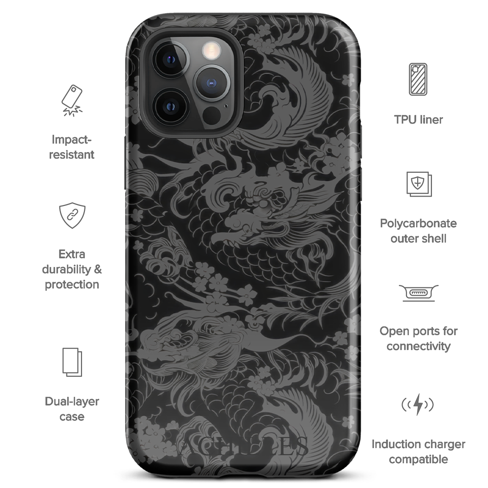 Grey Japanese base Achilles Tactical Clothing Brand tough case for iPhone details