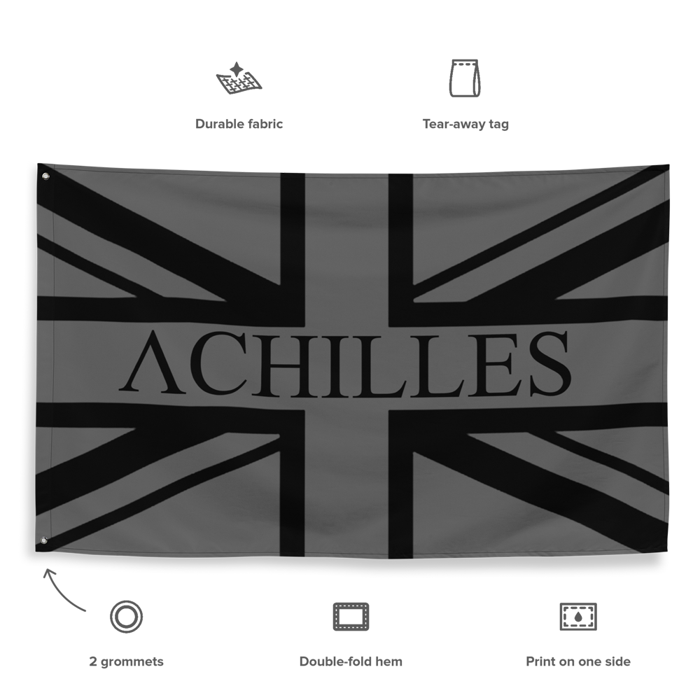 Achilles Tactical Clothing Brand Base Wolf Grey Union Flag with details
