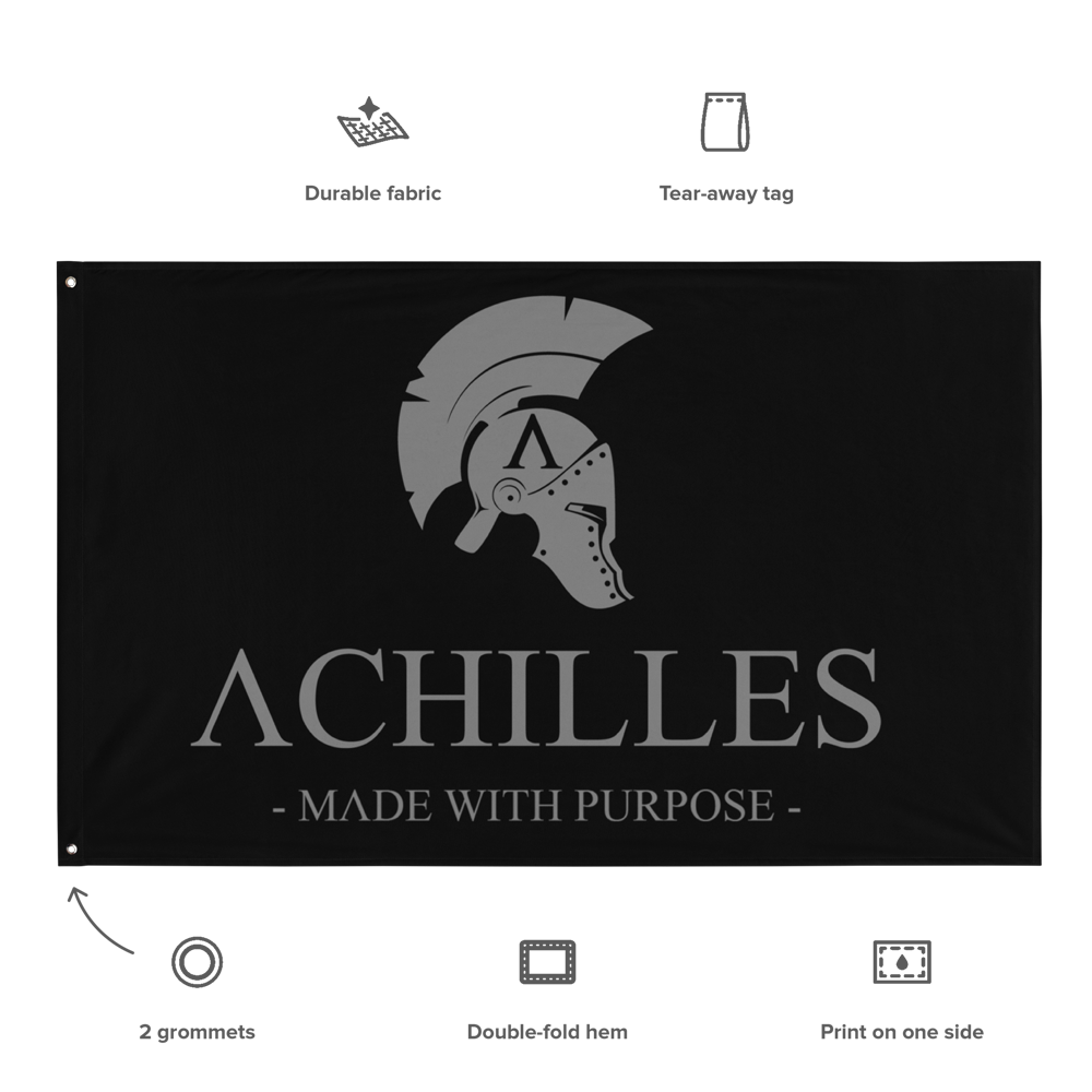 Achilles Tactical Clothing Brand printed flag with details