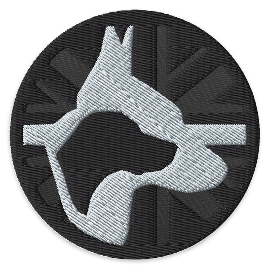 Dog handler Prisons 3 inch black Round embroidered patch by Achilles tactical clothing brand