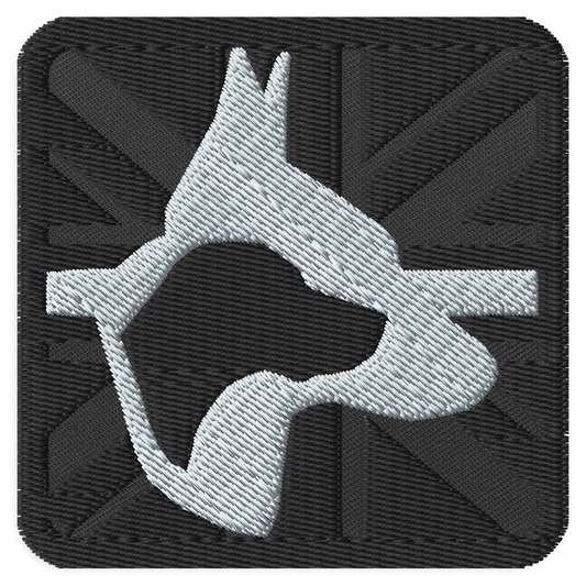 Dog handler Prisons 3 inch black Square embroidered patch by Achilles tactical clothing brand