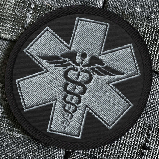 Tactical Medic 3 inch black embroidered patch by Achilles tactical clothing brand